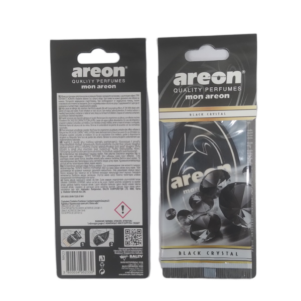 Diffuseur de parfum suspendu AREON, Désodorisant pour voiture MON AREON "BLACK CRYSTAL"
