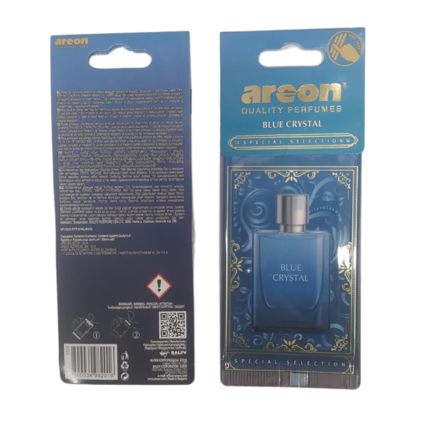 Diffuseur de parfum suspendu AREON, Désodorisant pour voiture  SPECIAL SELECTION "BLUE CRYSTAL"
