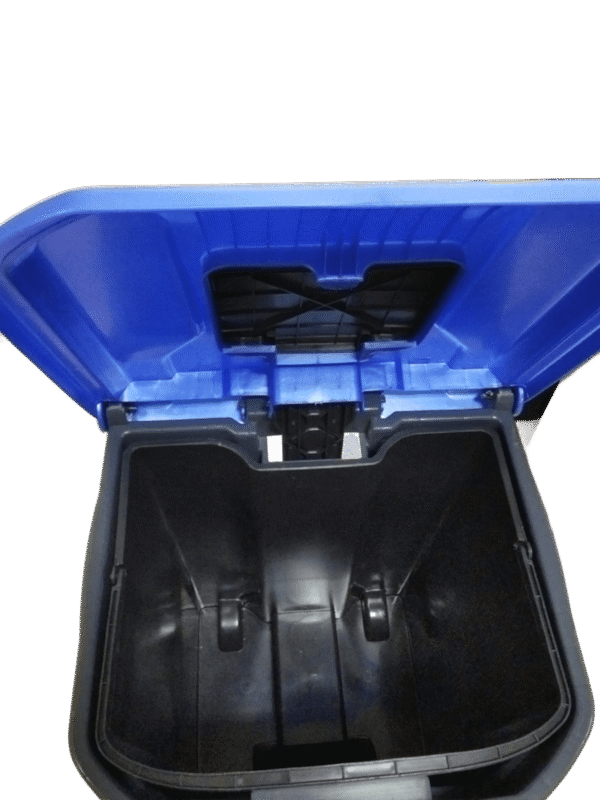 Poubelle à pédale professionnelle mobile en plastique 50L