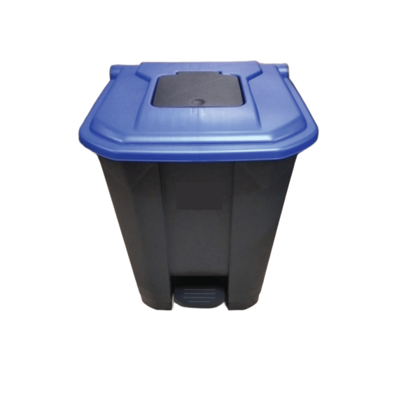 Poubelle à pédale professionnelle mobile en plastique 50L