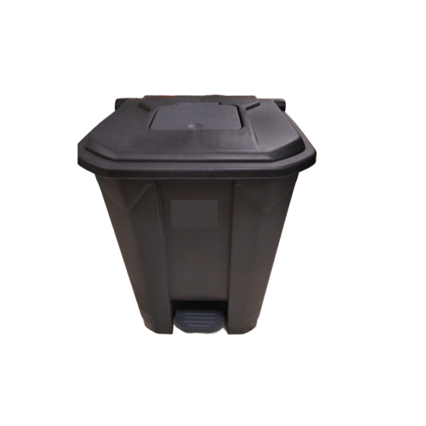Poubelle à pédale professionnelle mobile en plastique 50L