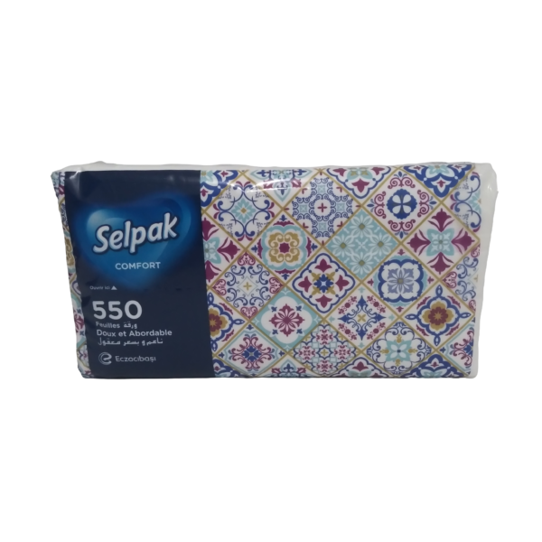 Papier Mouchoir SELPAK 2 plis 550F (Paquet en plastique)